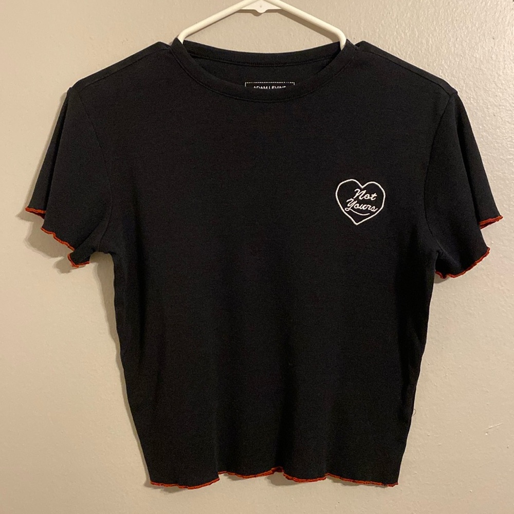 "Not Yours" Light-Weight Black and Red Graphic Tee